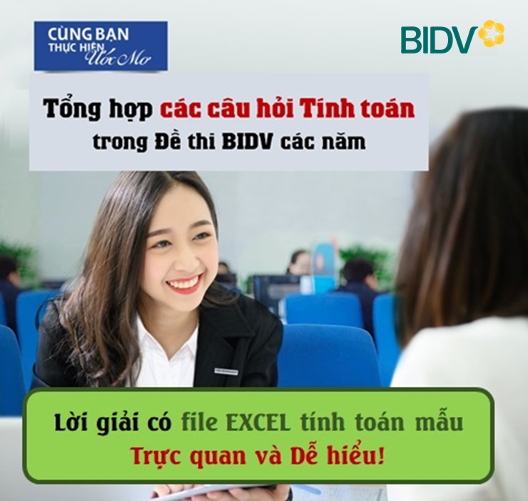 Tổng hợp các câu hỏi Tính toán trong Đề thi BIDV các năm