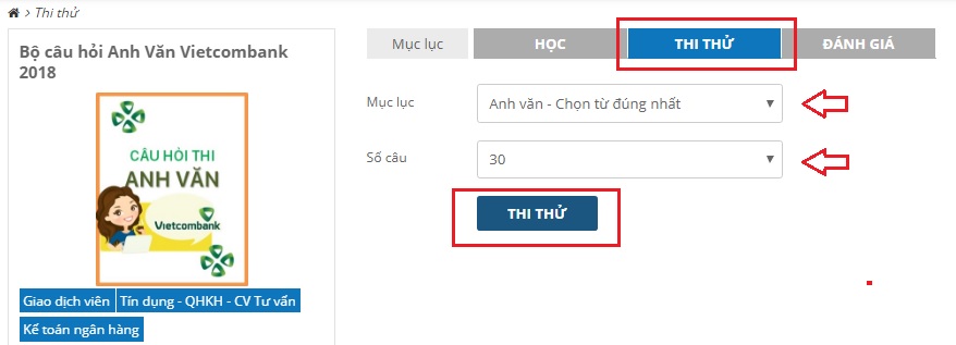 Hướng dẫn cách Thi thử trên JB