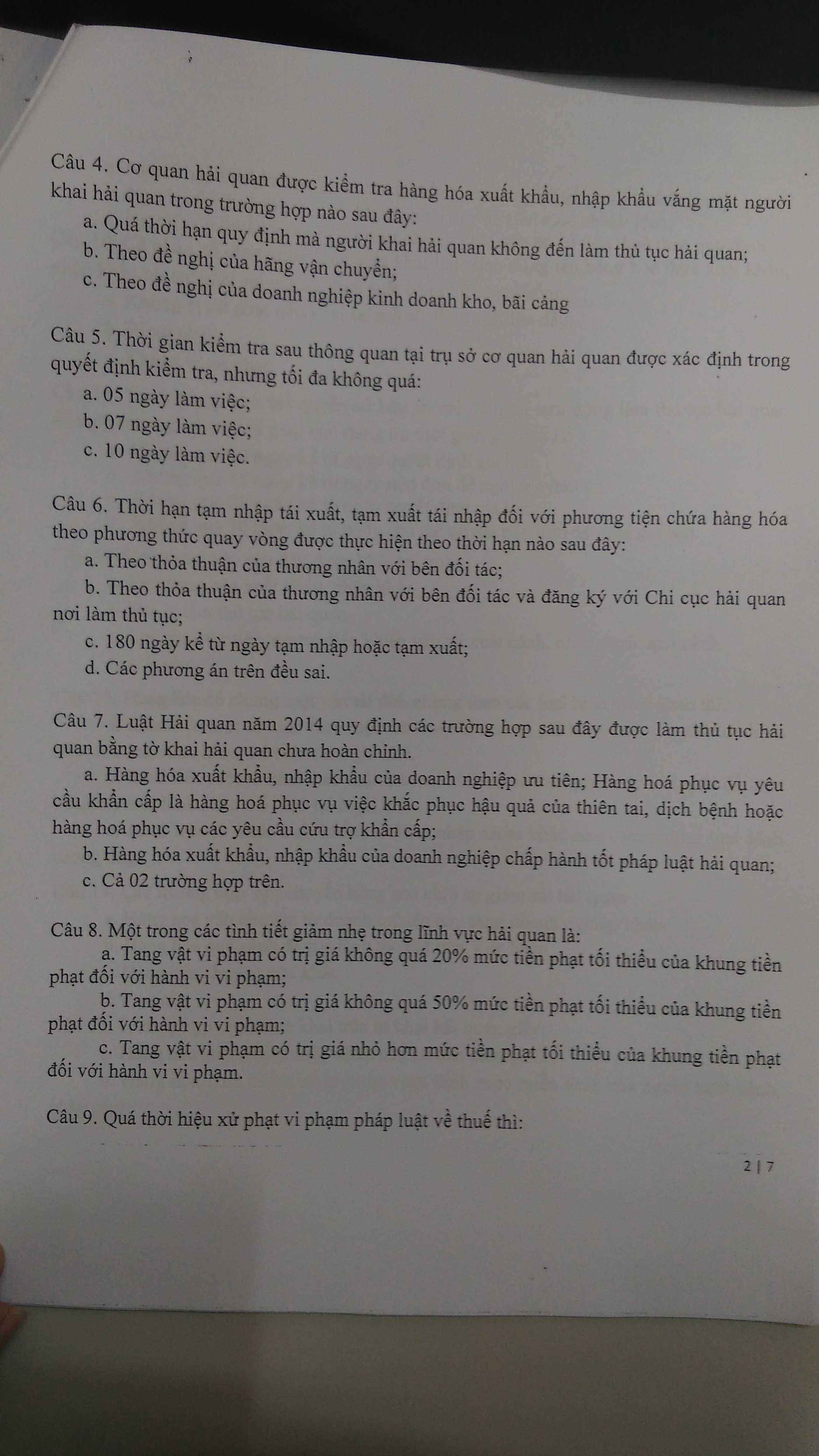 Tổng hợp Đề thi Hải Quan các năm - Ôn thi Hải Quan 2021