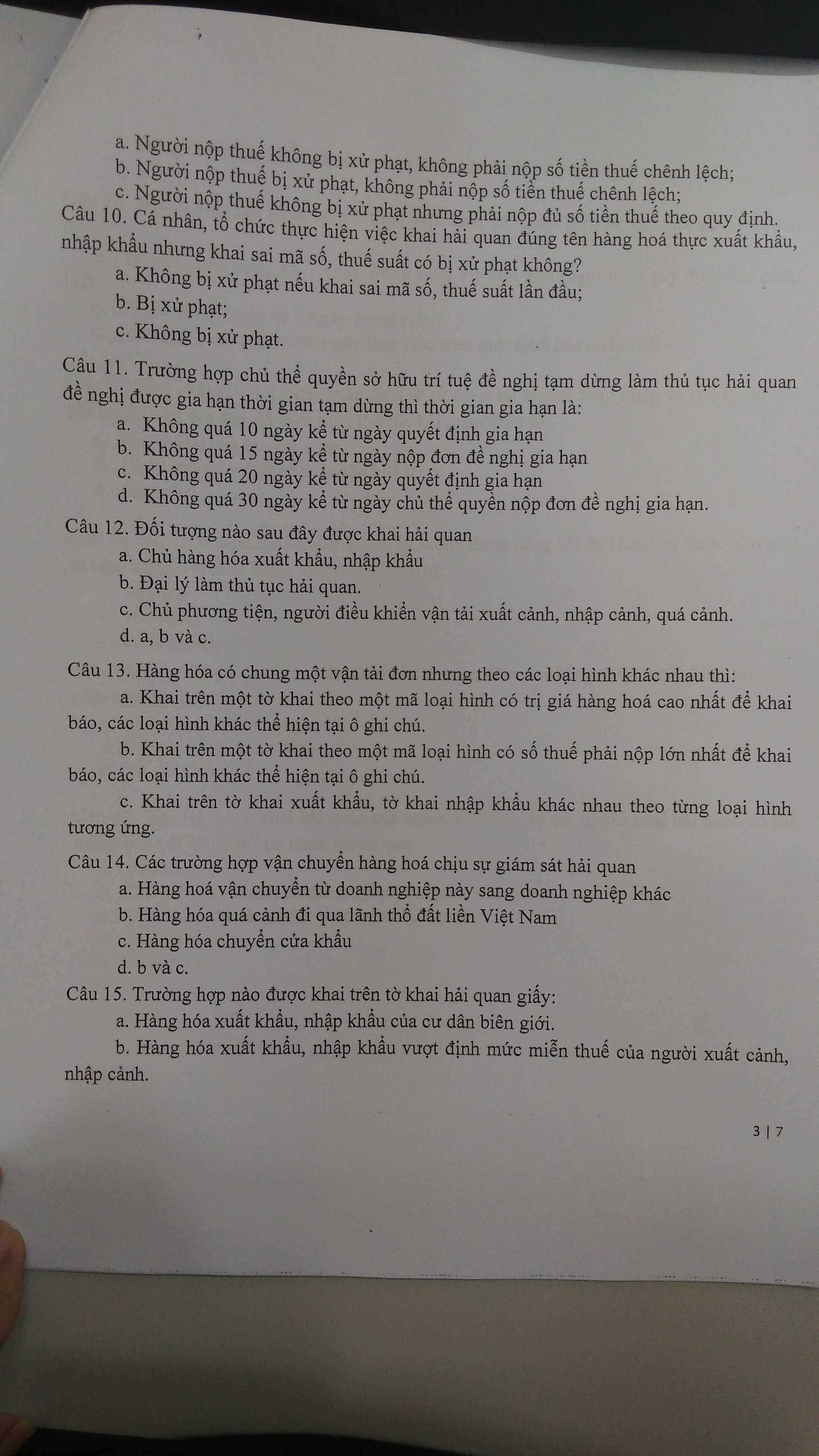 Tổng hợp Đề thi Hải Quan các năm - Ôn thi Hải Quan 2021